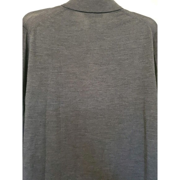 The Men's Store Bloomingdale's Merino Wool Gray Sweater Mens L Large Collared - Picture 12 of 16